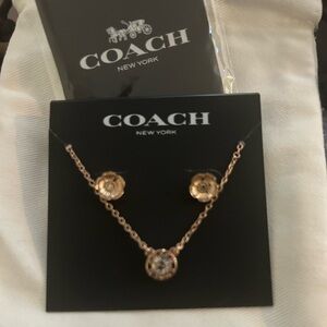 Coach earrings and necklace set